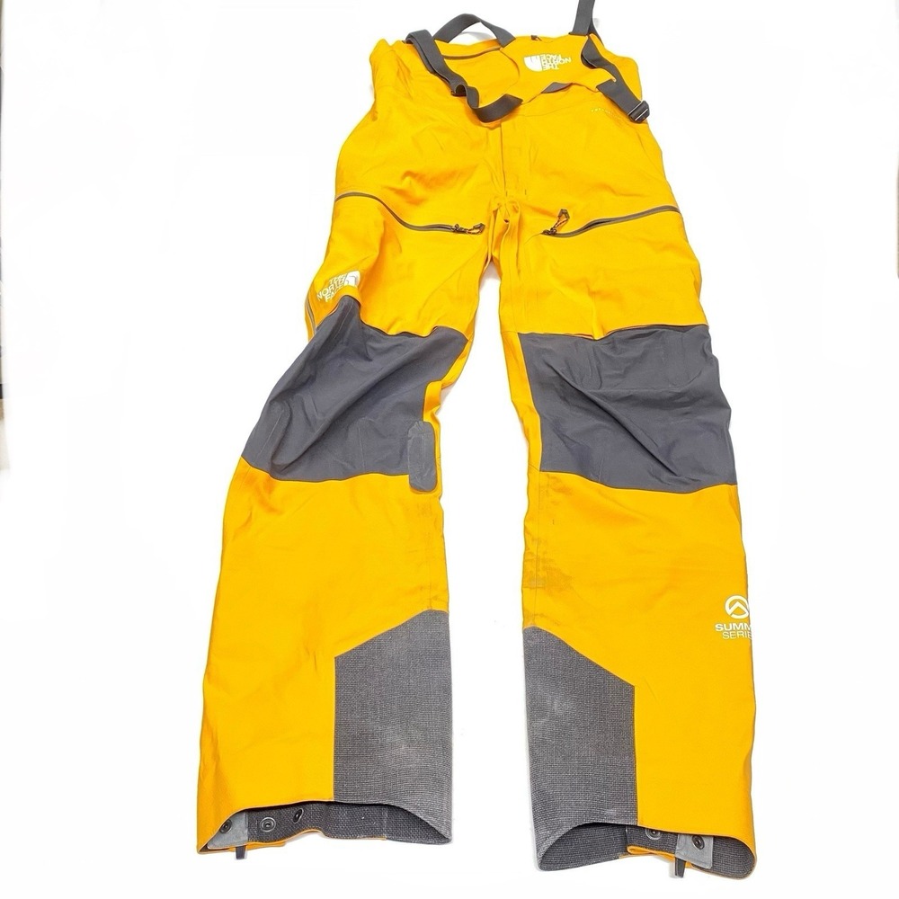 The North Face Summit Series L5 Futurelight Goretex Gold Bibs Size Medium READ!